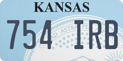 KS license plate 754IRB