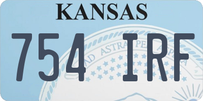 KS license plate 754IRF