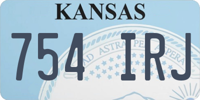 KS license plate 754IRJ