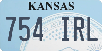 KS license plate 754IRL