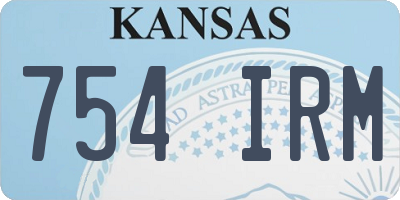 KS license plate 754IRM