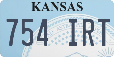 KS license plate 754IRT