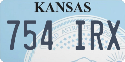 KS license plate 754IRX