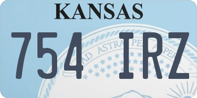 KS license plate 754IRZ