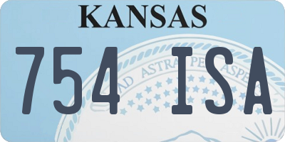 KS license plate 754ISA