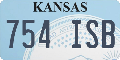 KS license plate 754ISB
