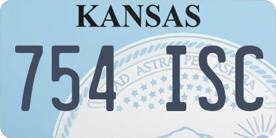 KS license plate 754ISC