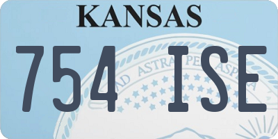 KS license plate 754ISE
