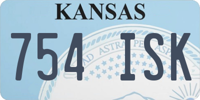 KS license plate 754ISK