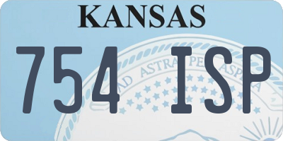 KS license plate 754ISP