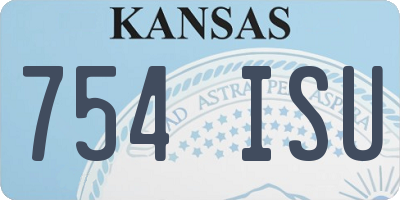 KS license plate 754ISU