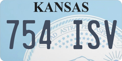 KS license plate 754ISV