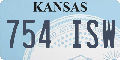 KS license plate 754ISW