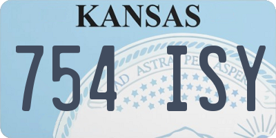 KS license plate 754ISY