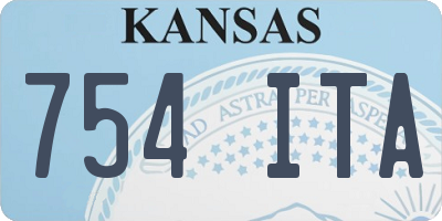 KS license plate 754ITA