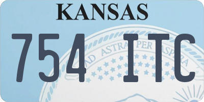 KS license plate 754ITC