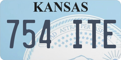 KS license plate 754ITE