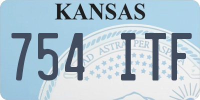 KS license plate 754ITF