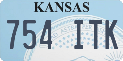 KS license plate 754ITK