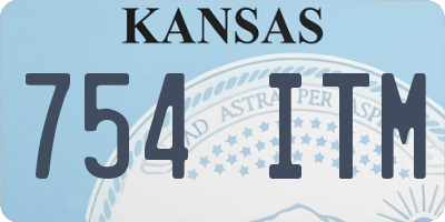 KS license plate 754ITM