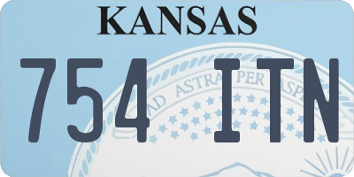 KS license plate 754ITN