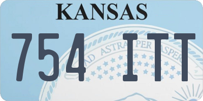 KS license plate 754ITT