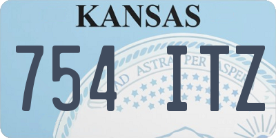 KS license plate 754ITZ
