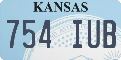 KS license plate 754IUB