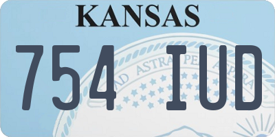 KS license plate 754IUD