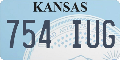 KS license plate 754IUG