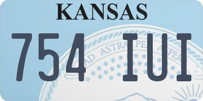 KS license plate 754IUI