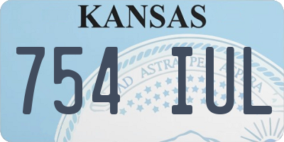 KS license plate 754IUL