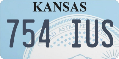 KS license plate 754IUS