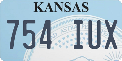 KS license plate 754IUX
