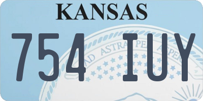 KS license plate 754IUY