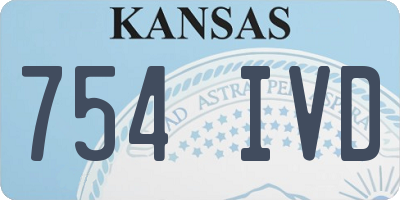 KS license plate 754IVD