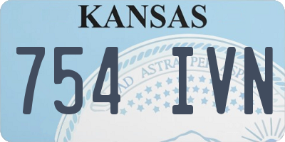 KS license plate 754IVN