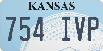 KS license plate 754IVP