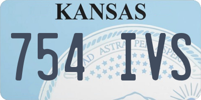 KS license plate 754IVS