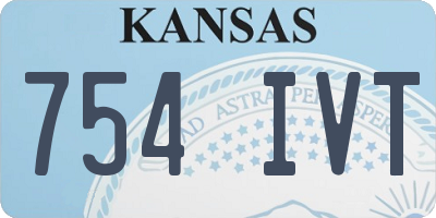 KS license plate 754IVT