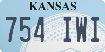 KS license plate 754IWI