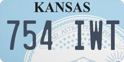 KS license plate 754IWT