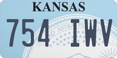 KS license plate 754IWV