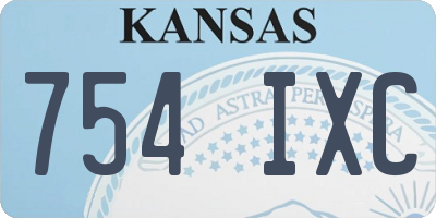 KS license plate 754IXC