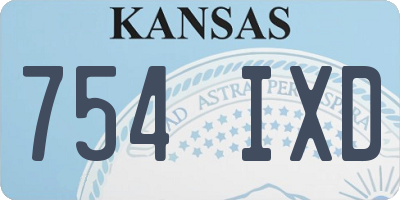 KS license plate 754IXD