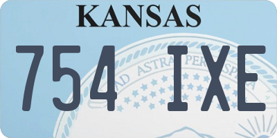 KS license plate 754IXE