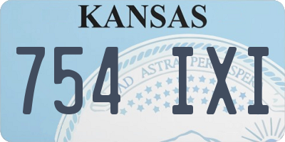KS license plate 754IXI