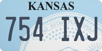 KS license plate 754IXJ