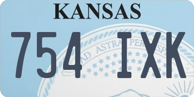 KS license plate 754IXK