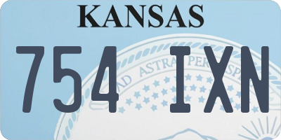 KS license plate 754IXN